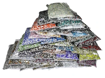 Bulk Чанта 42 Цветове, търговия на Едро, Високо Качество на най-Добре DMC Коригиране на Кристали SS6-SS20 Crystal Hot Fix Планински Кристал Облекло