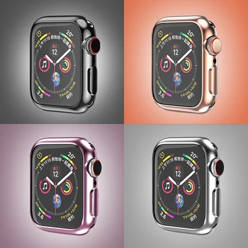 Калъф калъф за Apple Watch band 44 мм/40 мм за Apple watch 6 5 4 3 42 мм/38 мм iwatch screen protector Аксесоари силикон броня