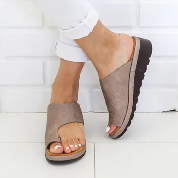 Дамски сандали 2020 Модни летни обувки на плоска подметка танкетке с отворени пръсти глезена Плажни обувки Римски чехли за баня, Сандали за жени Zapatos De Mujer