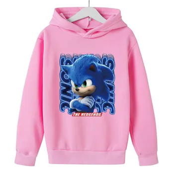 Момчетата Качулки Hoody Sonic Children ' s Hooded For Teens Girls Costume Tiny Summer Cotton Sweatershirt Hoody Панталони с качулка