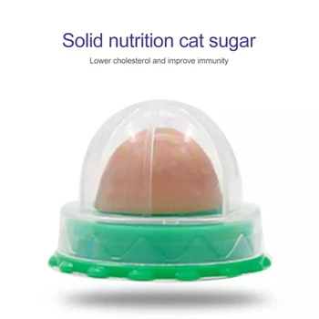 Котка Sugar Топка Cat Snacks Candy Licking Solid Nutrition Cat Snacks Cat Treats Energy Ball Toy with Natural Catnip and Sucker