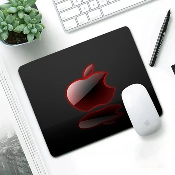Луксозен дизайн на лого на Apple Computer Подложка За мишка, подложки Миещи Нескользящие Гумени s Не Оверлок перална маса подложка за мишка