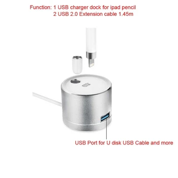 Алуминиев Държач Зарядно устройство за Зареждане ОТ USB-Удлинителем за ipad Pro Молив