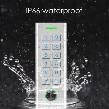 Самостоятелен Контролер за Достъп, Подсветка на Клавиатурата Метал Водоустойчив IP66 Отпечатък от Пръста за Врата, Система за Контрол на Достъпа 1000 Потребители
