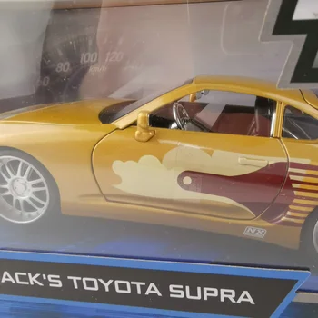 JADA 1/24 Fast and Furious Cars ШАМАР JACK ' S TOYOTA SUPRA Simulation Metal Diecast Model Cars Toys