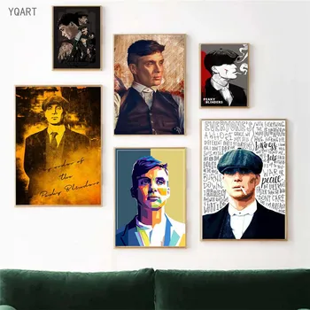 YQART Peaky Blinders Платно Paintings on the Wall Art Postesr Prints and Стенни Картини за модерният Домашен интериор Дневна