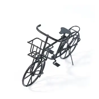 1:12 Мащаба Черен Метал Дамски Велосипед С Кошница Tumdee Градина 1:12 Велосипед Детски Кукли За Деца под Наем Къща Куклен T O3P4