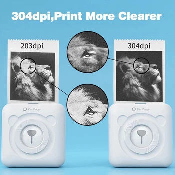 PeriPage 304 DPI Мини Преносим Bluetooth Фотопринтер Имат Термична USB Връзка Impresoras Fotos Подаръци