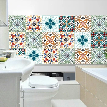 Марокански Стил Е Колоритен Модел Твърд Теракот Стикер На Стената Начало Декор Кухня Баня Тоалетна Украса На Изкуството Стенописи