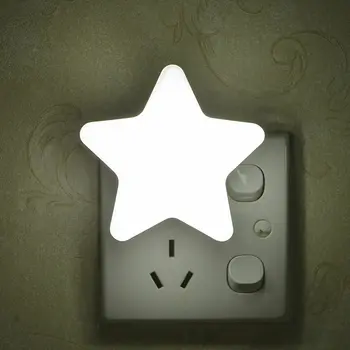 LED Night Light Mini Сладко Wall Plug-in Auto Sensor Нощна Лампа За Спалня и Детска Стая, Коридор, Стълбище US 220V