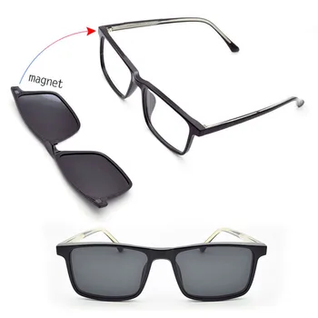 Прозрачни Очила Мъжете Магнит Слънчеви Очила Клип Огледален Магнитен Клип На Очила Рецепта Късогледство Рамки За Очила За Жени
