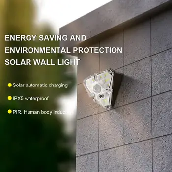LED Solar Light Outdoor Solar Lamp Powered Sunlight 3 Modes PIR Motion Sensor for Garden Decoration Wall Street