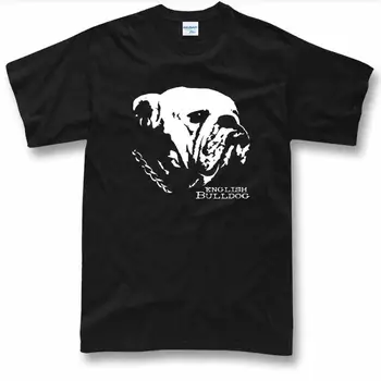 2019 Годишният Марката Памук Стил Памук Кратък Slevee Английски Булдог Тениска Куче Графичен Нов Дизайн Британски Булдог Тениска
