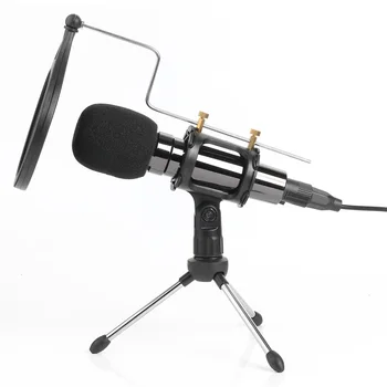 3,5 мм Pro Studio Online Sound Recording Кондензаторен Микрофон за Компютър, Телефон Чат Игри Запис на Подкасти