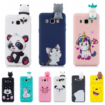 J4 J6 3D on Case for etui Samsung J3 J7 J5 2016 Case Kawaii Unicorn Panda Cover na Galaxy J4 J6 Plus 2018 J3 J7 J5 2017 EU Casa