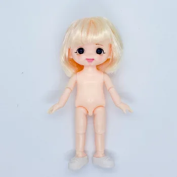 16 см BJD Кукла 13 Съчленени Кукла Сладки Петна Трапчинки Къса Коса Кукла с обувки Голото Тяло за Момичета направи си САМ Играчка Модерен подарък