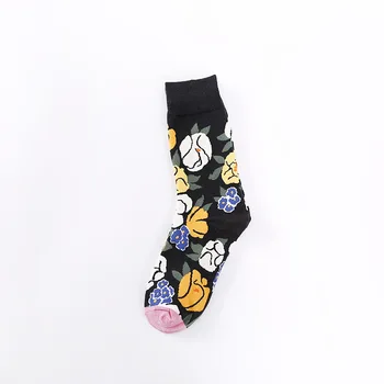 Самоличността Щастливи Улични Чорапи Абстрактно Изкуство Творчески Кран Цветя на Мъже, Жени Унисекс Чорапи в тръбата Памук Смешни Къси Чорапи
