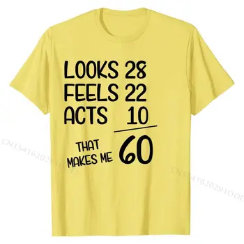 Забавен подарък за 60-ия рожден ден на 60 Години е Роден през 1960 г. Тениска Памук Мъжете Топ Тениски Прост Стил Блузи, Ризи Прост Дизайн