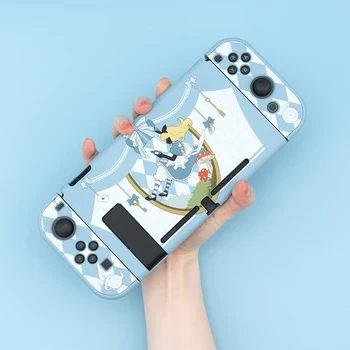 Geekshare Nintend Switch Case Сладко Steamed Bread Rabbit Cartoon Soft Full Cover Back Girp Shell За Nintendo Switch Accessories