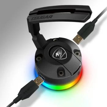 RGB Gaming Mouse Bungees Кабел Wire Holder Suction Cup Mice Cord Management Клип на търговец на наркотици с 2 Порта USB 14 Видове Осветление