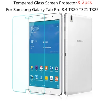 2 елемента Високо качество Закалено Стъкло Анти-Смачка Екран Протектор За Samsung Galaxy Tab Pro 8.4 T320 T321 T325 Защитно Фолио
