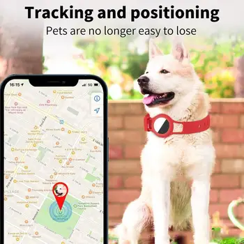 1бр Силиконов Защитен Калъф за Apple Airtag Пет GPS Finder Куче Котка Регулируем Нашийник За Apple Airtags Аксесоари За домашни Любимци