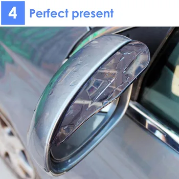 2 елемента PVC Огледалото на Колата Вежди Дъждобран Стикер Автомобилни Седалките на Капака на Огледалото за Обратно виждане на Капака на Огледалото за Обратно виждане Стикер на Автомобила Дъждобран Козирка
