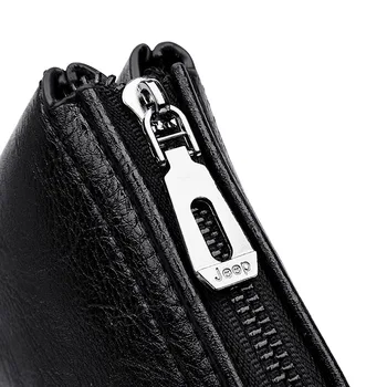 KYYSLO Long Портфейла Men Large Capacity Hand Bag for Men Пу Leather and European American Fashion Casual Wild Male Портфейл