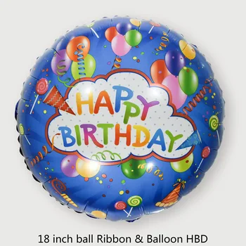 Нов 18-Инчов Рожден Ден през Цялата Алуминиев Филм Топката Момчета и Момичета Рожден Ден Украси Балони, Детски Играчки, Балони