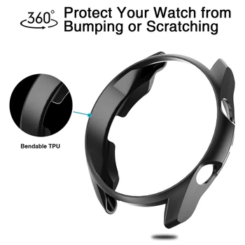 За Galaxy Watch Band 3 45 мм 41 мм защитен пръстен на ръба на + калъф tpu + Закалено стъкло екран Протектор за Samsung watch 3 strp