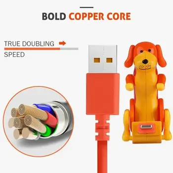 Линия за предаване на данни Смешни Humping Dog Data line Fast Charger Cable Charging Line Сладко Fast Charging Power Date Кабел