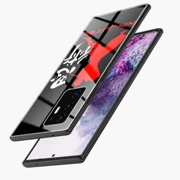 Стъклена Калъф За Samsung Galaxy S20 FE S21 S9 S10 S8 Note 20 10 Ultra Plus 9 Закалено Стъкло Калъф за телефон Japan The Samurai Ninja