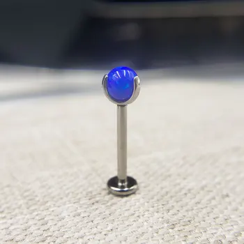 16G Импланти Grade Titanium ASTM F136 Labret Opal Топка Ring for Helix Мивка Ухото Устна Език, Кожа, Хрущял Пиърсинг Бижута на Тялото