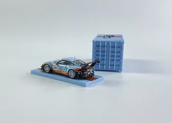 TW Tarmac Work 1:64 Porsche 911 GT3 991 #24 С контейнер Gulf oil Collector edition metal car