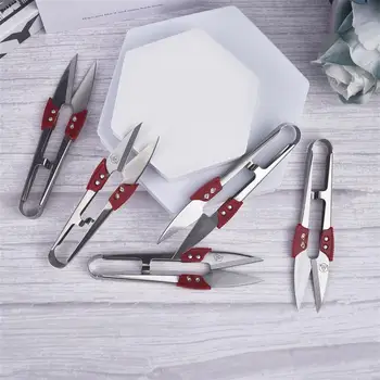 Малки Ножици От Неръждаема Стомана Кръстат Бод Шевни Ножици Много Стил U-образни Ножици за Шиене на Плат Бродерии Ножици