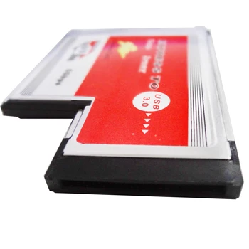 2 Двойна Порта USB 3.0 ХЪБ Express Card ExpressCard 54 мм Скрит Вътре в USB3.0 Адаптер ASMedia ASM1042 Чип За Лаптоп на НОВ Лаптоп