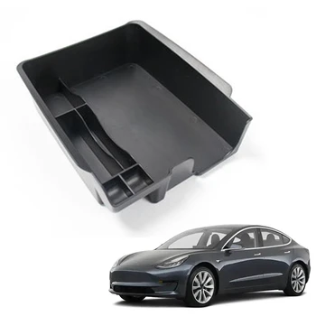 Авто Централен Подлакътник Кутия За Съхранение Подходящ за 2021 Tesla Model 3 Аксесоари Централна Конзола Организатор Стайлинг Автомобили