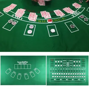 ТЕКСАС Hold ' em Покривка 21 Точки Кости Тенис на Мат Казино Семейно Парти Покер Играта N58B