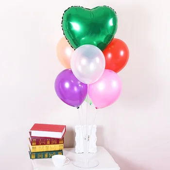 1 Комплект Пластмасови Подкрепа на Балон с 7 Тръби Балони Колона Щанд Рожден Ден на Сватбен Декор, Рожден Ден Украси Деца