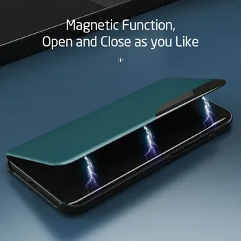 За Samsung Galaxy S20 Ultra Дело на Три поколения на Smart View Кожен Флип калъф за Samsung S20 S21 FE S 21 20 Plus Case Корпуса
