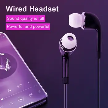 Нов спортен Слушалка Кабелна Супер Бас 3,5 мм Слушалки Втулки С вграден микрофон Бас и Пищялки За Samsung S4 Слушалки 100 db