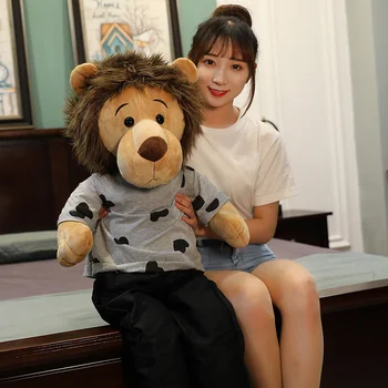 50-125 см Прекрасни Дълги Крака Minomi lion Плюшени Играчки, Плюшени Животни Lee MinHo king lion Huggable Възглавница е Мека Детска Кукла Подарък За момичета