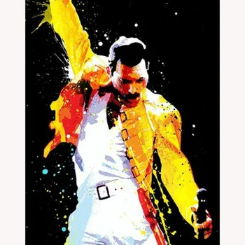 5d Мозайка САМ diamond art painting Queen Band Freddie Mercury Бродерия пълен Планински Кристал Картина Кръстат бод Стени Домашен интериор