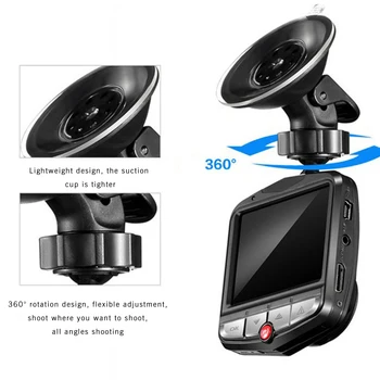 1080P HD Mini Night Vision 150 Широка Камера за Наблюдение на Паркинг 2.4 Inch Front Rear Dash Cam Double Lens Driving Recorder