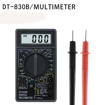 DT-830 Цифров Мултицет с един сигнал Квадратна Вълна на Изходното Напрежение на Усилвател Ω Тестер Сонда DC AC LCD Защита от претоварване DT-830B