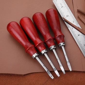 Инструменти за почистване на кожата Фаска Подрязване Инструмент Кожа на Ръба на Skiving Beveler Занаятите Keen Edge Beveler Режещ инструмент 0.8 mm 1 mm 1.2 мм, 1.5 мм
