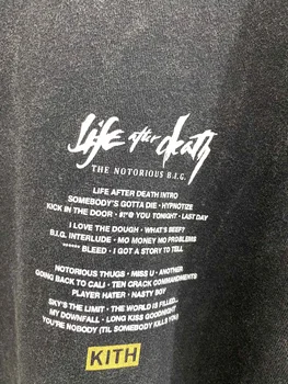2021 KITH Biggie Logo T Shirt Men Women 1:1 Life After Death Kith Tee Graghic Print Върховете Vintage Short Sleeve