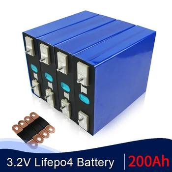 OYE NEW 8PCS 3.2 V 200Ah lifepo4 Battery Pack 24V200AH Cell Lithium Iron Phosphate Solar EU US Bulgaria Бърза Доставка Tax Free