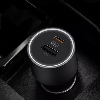Xiaomi Car Charger Fast Charging USB-A USB C Dual Output Port USB Wireless Power Bank for Phone 100W QC 5V 3A 68 MAX Cn(origin)