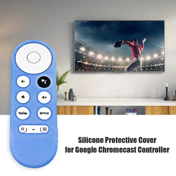Удароустойчив Моющийся Защитен Ръкав Мек Силиконов Дистанционно Управление Защитен Калъф за Носене за Google Chromecast 2020